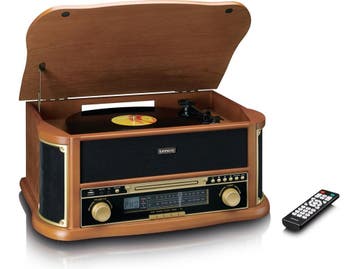 Lenco TCD-2551WD - Retro Platenspeler - Bluetooth 5.0 en, Verzenden, Zo goed als nieuw