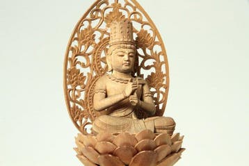 Dainichi Nyorai (Cosmic Buddha) Statue with Lotus Pedestal
