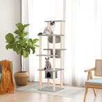 vidaXL Kattenmeubel met sisal krabpalen 169 cm lichtgrijs, Dieren en Toebehoren, Verzenden, Nieuw