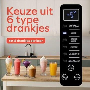2dekans | KitchenBrothers Slush Puppy Maker - 1,6L - 6, Ophalen of Verzenden, Zo goed als nieuw