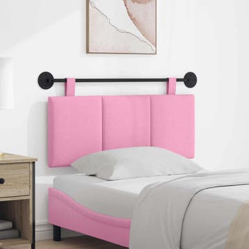 vidaXL Hangend hoofdbord Roze Stof, Verzenden, Nieuw, Stof