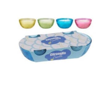 Citronella kaars in glazen kom set van 2 stuks Roze, Verzenden, Nieuw