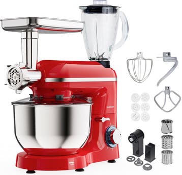 2000W Keukenmixer - 6.2L - Keukenmachine - Keukenrobot - Roo, Verzenden, Zo goed als nieuw