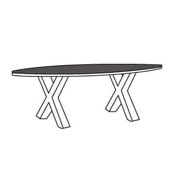 Eettafel TOV-XM Udenhout - eettafel, Nieuw, Overige vormen, Overige materialen