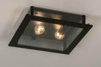 Rietveld Plafondlampen - Zwart - Glas, Metaal, Huis en Inrichting, Lampen | Plafondlampen, Verzenden, Nieuw