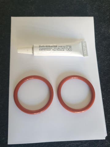 2x O-ring voor zuiger zetgroep DeLonghi + siliconenvet 6gr, Ophalen of Verzenden, Nieuw
