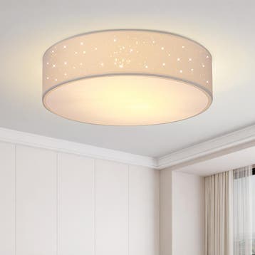 Plafondlamp Wit Stof ø38cm (Lampen, Interieur, Voor in Huis, Verzenden, Nieuw