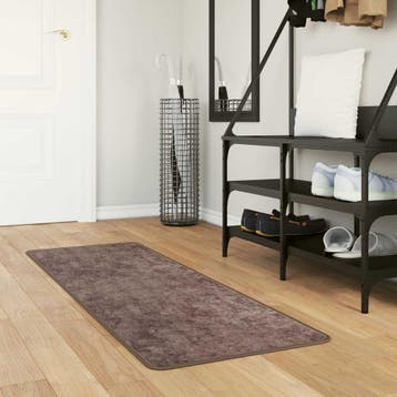 vidaXL Vloerkleedloper MARSA Grijs 50 x 200 cm Polyester en, Verzenden, Nieuw, Grijs