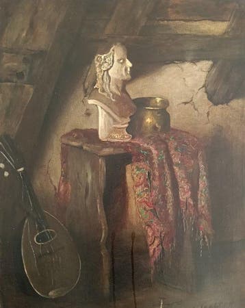 Joop Joosten (1898-1980) - Stilleven met Mozartbuste en