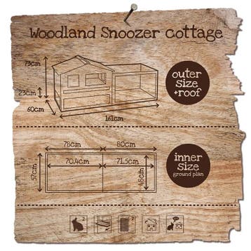 Konijnenhok Woodland Snoozer Cottage – Extra Diep Houten.., Verzenden, Nieuw, Overige typen