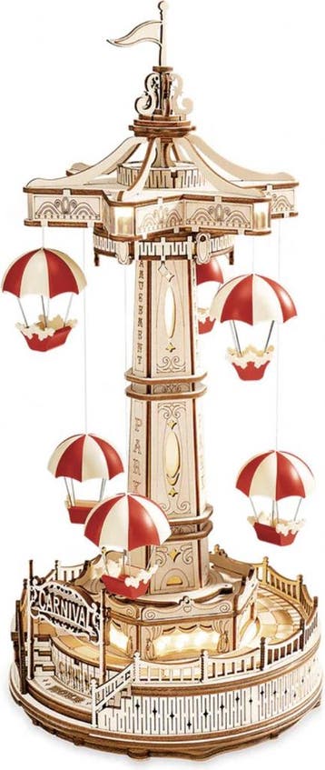 Robotime Parachute Tower Houten modelbouw knutselen, Verzenden, Nieuw