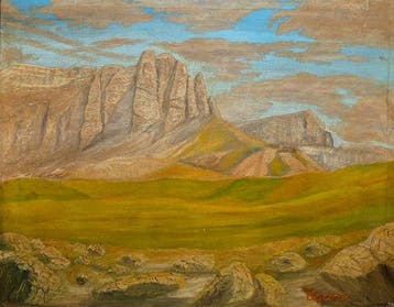 Italiaanse school (XX) - Veduta di alta montagna