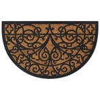 vidaXL Deurmat halfrond 45x75 cm rubber en kokosvezel, Verzenden, Nieuw