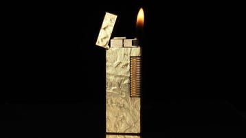 Dunill - Silk Moire Pattern Rollagas Lighter - Aansteker -, Nieuw