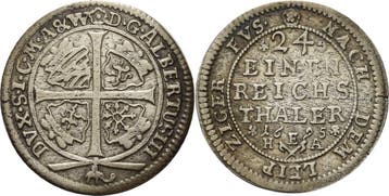 1/24 taler, daalder 1695, Sachsen-coburg Albrecht Iii 168..., Verzenden
