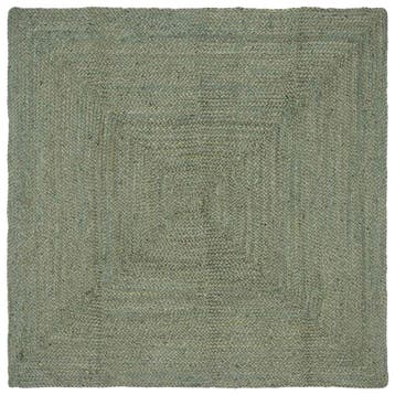 vidaXL Gebied Tapijt Olijfgroen 160 x 160 cm Jute, Huis en Inrichting, Verzenden, Nieuw