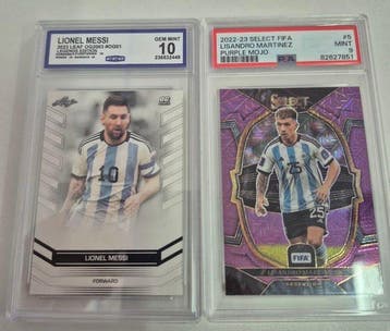 Lotto 2 Carte Gradate Argentina - Lionel Messi CCG 10 Gem, Nieuw