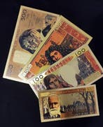 Themacollectie - 24-karaats verguld bankbiljetten, Antiek en Kunst