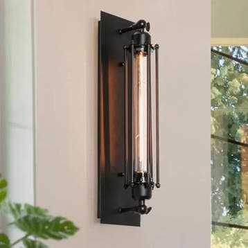 Retro Vintage Edison Wandlamp Industrieel Zwart, Verzenden, Nieuw