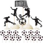 Voetbal taart topper en cupcake set, Verzenden, Nieuw, Overige typen