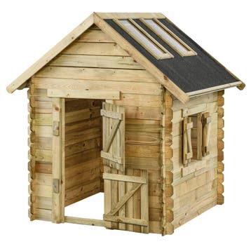 Houten speelhuisje 150x124x160 cm met ramen en dak - Swin..., Ophalen of Verzenden, Nieuw