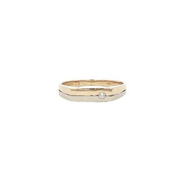 Gouden ring met diamant Jeunesse 14 karaat, Verzenden, Zo goed als nieuw, Goud