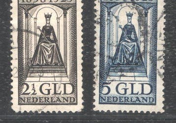 Nederland 1923 - Regeringsjubileum Wilhelmina - 2 1/2 en 5, Gestempeld