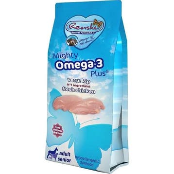 Renske Mighty Omega Plus Adult / Senior Kip & Rijst 3 kg, Dieren en Toebehoren, Verzenden, Hond