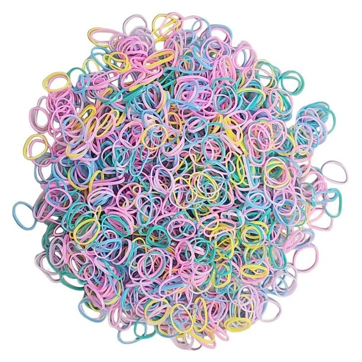 Fako Fashion - 1000x Gekleurde Mini Elastiekjes - Meisjes -, Sieraden, Tassen en Uiterlijk, Uiterlijk | Haarverzorging, Verzenden