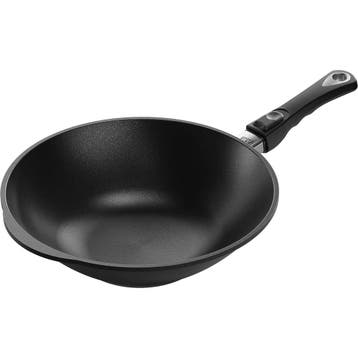 AMT Gastroguss Grote aluminium wok – inductie geschikt –, Huis en Inrichting, Keuken | Potten en Pannen, Ophalen of Verzenden