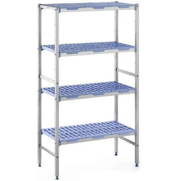Stelling | Aluminium/Kunststof | 4 Schappen | Zware, Verzenden, Nieuw in verpakking
