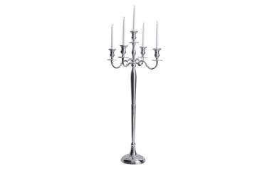 Kandelaar MODERN BAROK 120 cm zilveren 5-armige kroonluchter, Ophalen of Verzenden, Nieuw