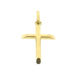 Gouden hanger van een subtiel kruisje (Hanger of bedel), Ophalen of Verzenden, Gebruikt, Goud, Overige merken