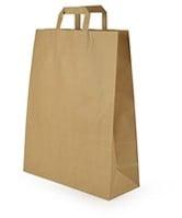 Papieren Draagtas plat handgreep 32x12x40 cm set 25 stuks, Ophalen of Verzenden, Nieuw