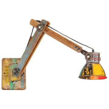 vidaXL Wandlamp industrieel rond E27 meerkleurig, Verzenden, Nieuw