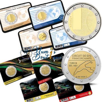 België, Finland. 2 Euro 2025 (4 coincards) (Zonder, Postzegels en Munten, Munten | Europa | Niet-Euromunten