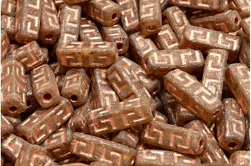 5 x Tsjechische Celtic Block Table Cut Beads 15x5mm gat:..., Ophalen of Verzenden, Nieuw, Kraal
