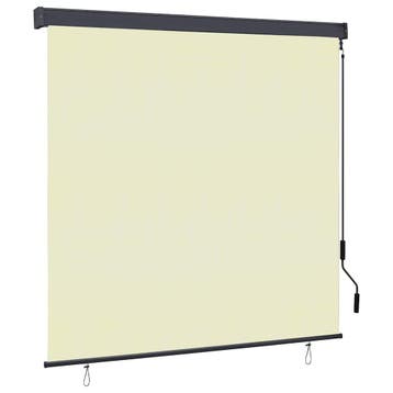 vidaXL Rolgordijn Crèmekleurig 180 x 250 cm Stof en, Verzenden, Nieuw, Crème