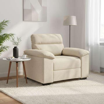vidaXL Bankstoel 100x81x84 cm Linnen, Huis en Inrichting, Verzenden, Nieuw, Stof, Minder dan 150 cm