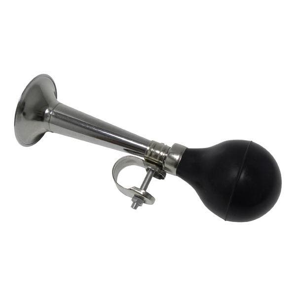 Fietshoorn Chroom Zwart, Fietsen en Brommers, Fietsaccessoires | Overige Fietsaccessoires, Verzenden