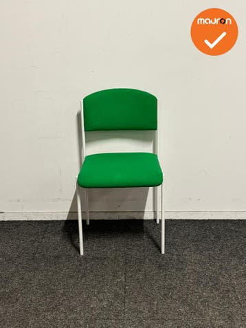 Vergaderstoel - Groen/Wit - Refurbished, Vergader- of Presentatieruimte, Ophalen of Verzenden, Gebruikt, Stoel