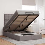 vidaXL Ottoman bed met matras 120x200cm stof taupe, Huis en Inrichting, Slaapkamer | Bedden, Verzenden, Nieuw, Twijfelaar, 120 cm