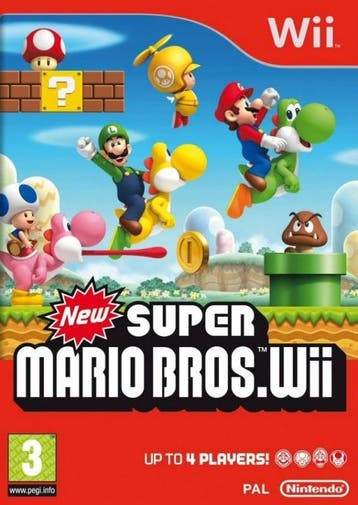 New Super Mario Bros Wii (Nintendo Wii), Verzenden, Gebruikt