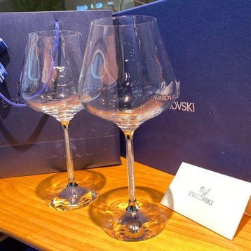 SWAROVSKI - Crystal wine glass set - Beker (2) - Kristal