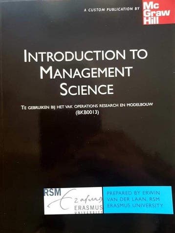 Custom Reader For Rsm Erasmus University 9780390770622, Verzenden, Zo goed als nieuw