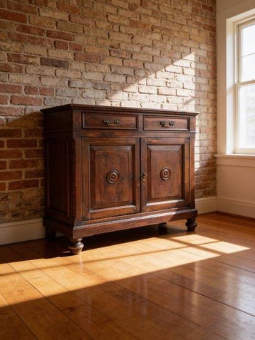 Credenza - Hout, Marmer, Mahonie, Walnoot