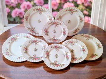 Royal Albert - Tafelservies (8) - mosrozen -, Antiek en Kunst