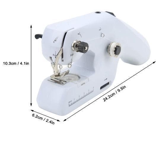 Handnaaimachine met onderdraad, draagbare mini-handnaaimachine, elektrisch met naai-accessoires, mini-naaimachine voor beginners, thuis, doe-het-zelf naaien, kleding, gordijnen, knutselen