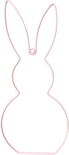 Metalen Frame Haas staand oor hanger Roze 40 cm, Hobby en Vrije tijd, Knutselen, Ophalen of Verzenden, Nieuw