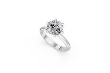 Zonder minimumprijs - Ring - 14 karaat Witgoud - 3.01ct. tw., Sieraden, Tassen en Uiterlijk, Ringen, Nieuw